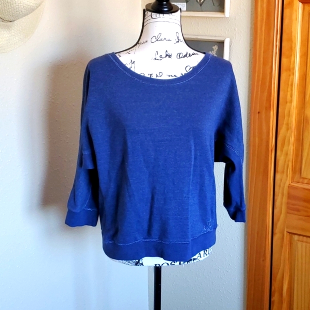 Juicy Couture Loungewear Crop Sweatshirt Royal Blue Size LARGE